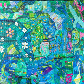 Pintura intitulada ""Lilac Sadness" fro…" por Gala Reya, Obras de arte originais, Acrílico