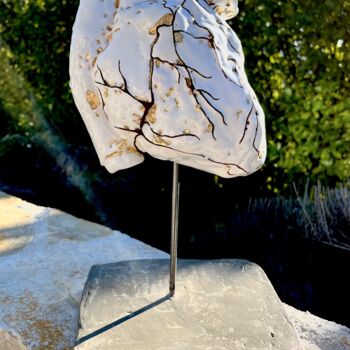 Skulptur mit dem Titel "My heart" von Galadriel, Original-Kunstwerk, Keramik