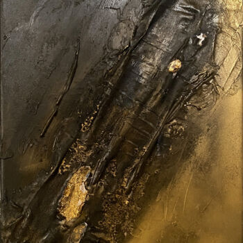 Pittura intitolato "Black Gold" da Galah Viviana, Opera d'arte originale, Acrilico Montato su Telaio per barella in legno