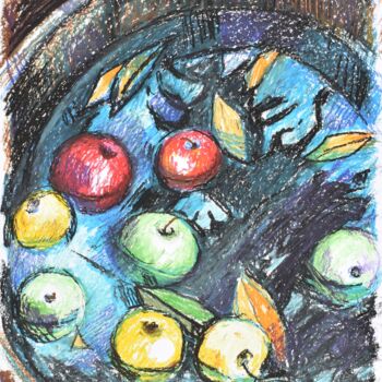 Pintura titulada "gifts of autumn" por Galina Zulkarniaeva, Obra de arte original, Pastel