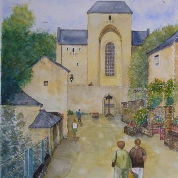 Painting titled "Abbaye de Saint-Ama…" by Jeangal, Original Artwork