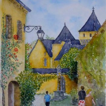 Painting titled "Château Saint-Genié…" by Jeangal, Original Artwork