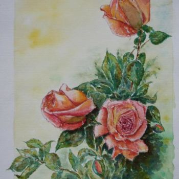 Painting titled "Roses2" by Jeangal, Original Artwork