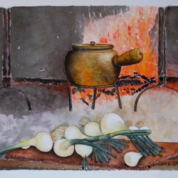 Malerei mit dem Titel "Pot-au-feu" von Jeangal, Original-Kunstwerk