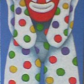 Painting titled "Clown" by Juan Miguel Solomon, Original Artwork