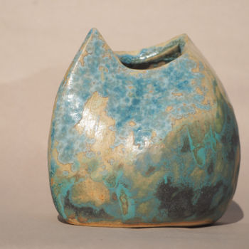 绘画 标题为“Turquoise vase .jpg” 由Agnieszka Chudzicka, 原创艺术品, 事物