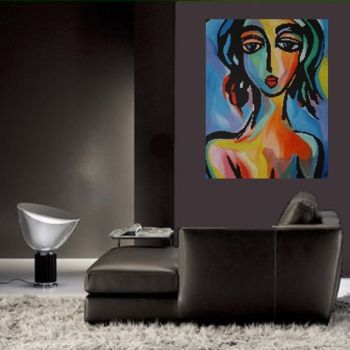 Painting titled "Begoña" by Galeria Martin, Original Artwork, Acrylic