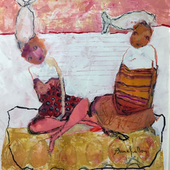Картина под названием "Séparés / ensemble…" - Anne Guillon, Подлинное произведение искусства, Акрил