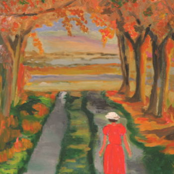 Malerei mit dem Titel "Automne en Provence" von Arlette Flécher, Original-Kunstwerk, Öl