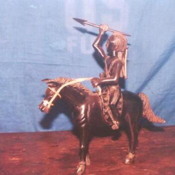 Sculpture intitulée "cavalier" par Berty, Œuvre d'art originale