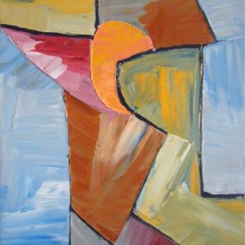 Painting titled "composition abstrai…" by Alban Maurier, Original Artwork, Oil