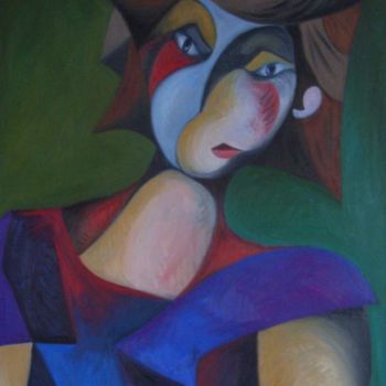 Pintura intitulada "personnage" por Alban Maurier, Obras de arte originais, Óleo