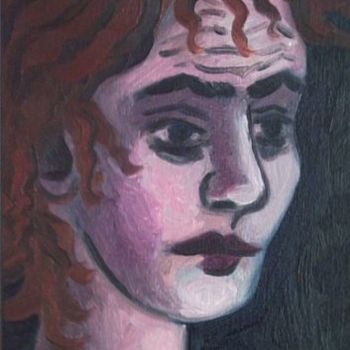 Картина под названием "visage" - Alban Maurier, Подлинное произведение искусства, Масло