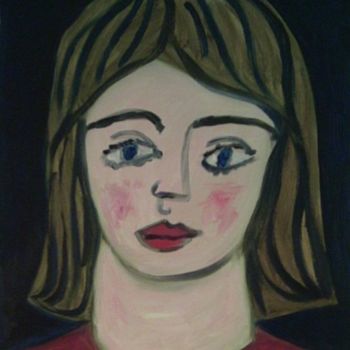 Картина под названием "visageI" - Alban Maurier, Подлинное произведение искусства, Масло