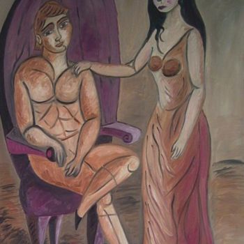 Malerei mit dem Titel "couple" von Alban Maurier, Original-Kunstwerk, Öl