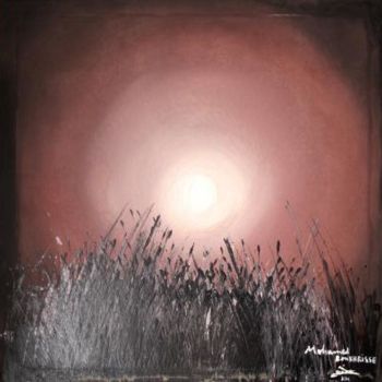 Malerei mit dem Titel "choucher du soleil…" von Moahemed Boukhrisse, Original-Kunstwerk, Öl