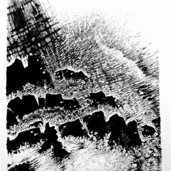 Dessin intitulée "Eclat de vague n° 2" par Jean Kerinvel, Œuvre d'art originale