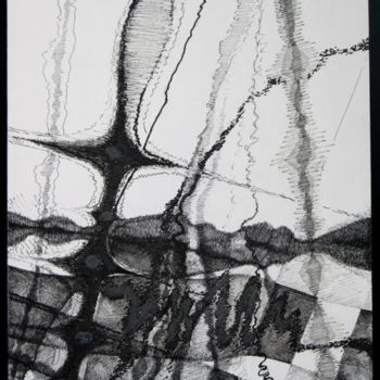 Dessin intitulée "Bouche d'ombre" par Jean Kerinvel, Œuvre d'art originale, Autre