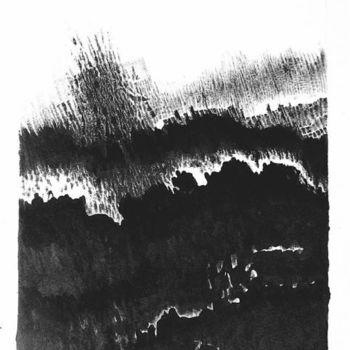 Dessin intitulée "Etude 1 sur le noir" par Jean Kerinvel, Œuvre d'art originale, Autre