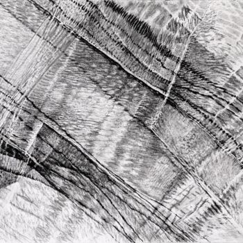 Dessin intitulée "Territoire plissé" par Jean Kerinvel, Œuvre d'art originale, Autre