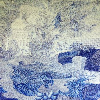 Peinture intitulée "Bleu outremer foncé" par Pauline Chevalier, Œuvre d'art originale, Acrylique Monté sur Châssis en bois