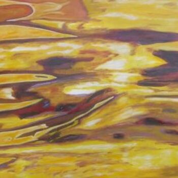Painting titled "YELLOW MOTION" by Chris Roro, Original Artwork, Oil