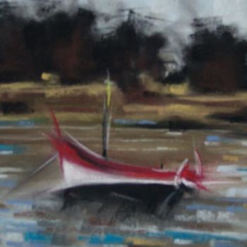 Peinture intitulée "Bretagne, Marée bas…" par Tristan Robert, Œuvre d'art originale