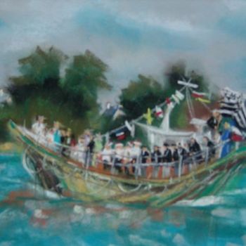 Peinture intitulée "Bretagne, Fête de l…" par Tristan Robert, Œuvre d'art originale