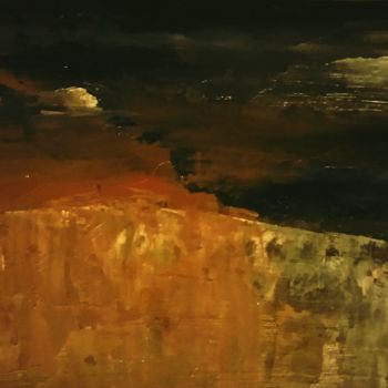 Peinture intitulée "Ночной пейзаж" par Galina Gonharova, Œuvre d'art originale, Huile