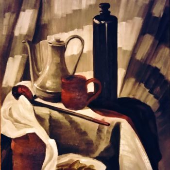 Malerei mit dem Titel "Натюрморт с кофейни…" von Galina Gonharova, Original-Kunstwerk, Öl