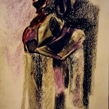 Рисунок под названием "На вешалке 3" - Galina Gonharova, Подлинное произведение искусства, Пастель