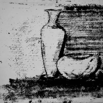 Отпечатки и Гравюры под названием "Две вазы" - Galina Gonharova, Подлинное произведение искусства, Монотип