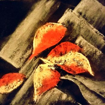Dessin intitulée "Осенние мотивы" par Galina Gonharova, Œuvre d'art originale, Pastel