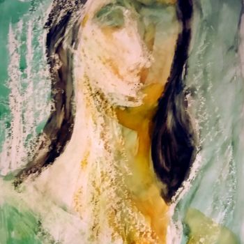 Peinture intitulée "Женский портрет 3" par Galina Gonharova, Œuvre d'art originale, Aquarelle