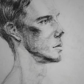 「Портрет молодого че…」というタイトルの描画 Galina Gonharovaによって, オリジナルのアートワーク, 鉛筆