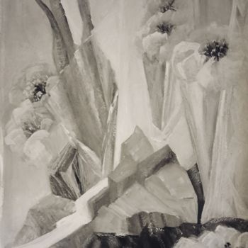 Pintura intitulada "Дыхание Снежной Кор…" por Galina Gonharova, Obras de arte originais, Guache