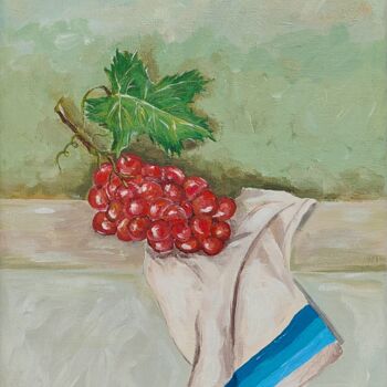 Malarstwo zatytułowany „Grapes” autorstwa Galia V, Oryginalna praca, Akryl