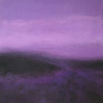Painting titled "Lilac evening" by Galina Bayda, Original Artwork, Acrylic Mounted on Wood Stretcher frame