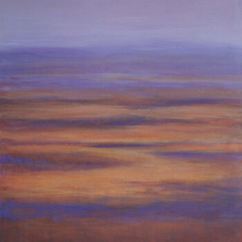 Painting titled "Lilac sky" by Galina Bayda, Original Artwork, Acrylic Mounted on Wood Stretcher frame
