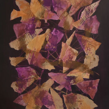 Painting titled "Fragments of though…" by Galina Bayda, Original Artwork, Acrylic Mounted on Wood Stretcher frame