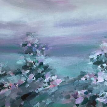 Pittura intitolato "Road to lavender fi…" da Galina Poloz, Opera d'arte originale, Acrilico