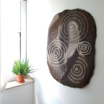 Textile Art titled ""Spirals" from the…" by Galina Serdiucova, Original Artwork, Tapestry