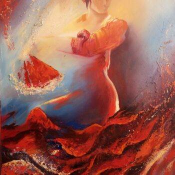 Painting titled "Flamenco dance 2.jpg" by Galina Sviriaeva, Original Artwork, Acrylic
