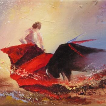 Painting titled "torro6" by Galina Sviriaeva, Original Artwork