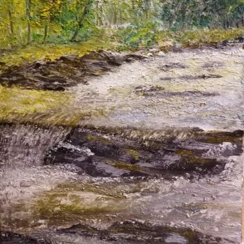 Картина под названием "Река" - Галина Вацик, Подлинное произведение искусства, Масло