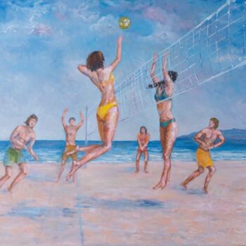 Malerei mit dem Titel "Summer dance" von Galina Vasiljeva, Original-Kunstwerk, Öl