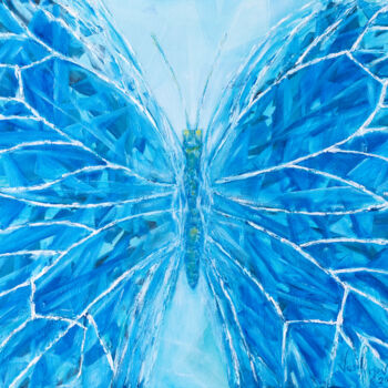 Painting titled "Vision in blue" by Galina Vasiljeva, Original Artwork, Oil