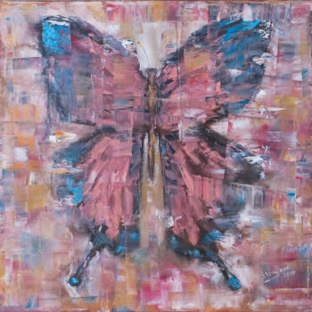 Painting titled "Butterfly. Fantasy…" by Galina Vasiljeva, Original Artwork, Oil