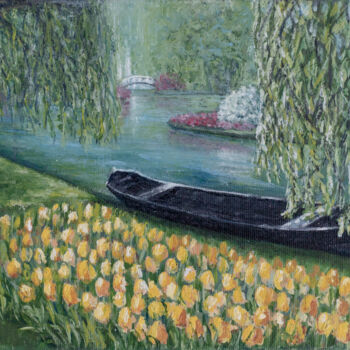 Painting titled "Spring" by Galina Vasiljeva, Original Artwork, Oil