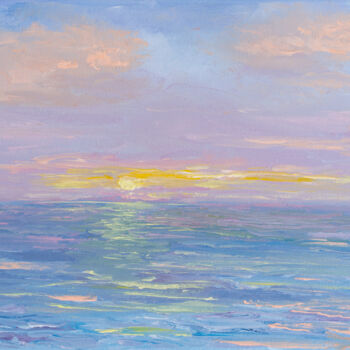 Peinture intitulée "Sunset melody by th…" par Galina Vasiljeva, Œuvre d'art originale, Huile
